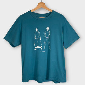 UNIQLO UT Jujutsu Kaisen Satoru Gojo T-shirt LARGE 100% Cotton Blue EUC